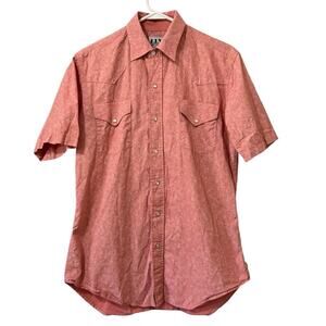 Fly Cattleman Men Size Medium Western Pearl Snap Short Sleeve Shirt Paisley